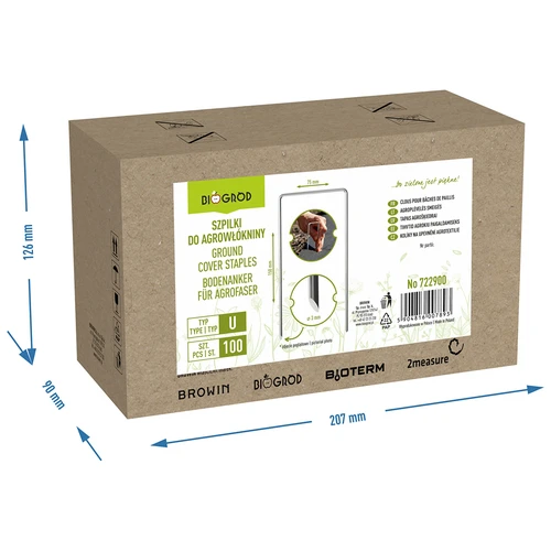 U formos plieninės smeigės agroplėvelei – 100 vnt. - 8