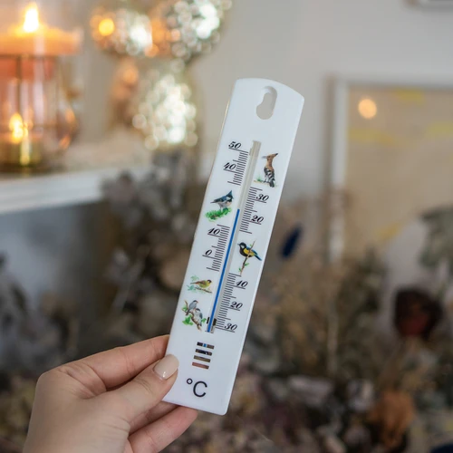 Universalus termometras su grafika - paukščiai (nuo -30°C iki +50°C) 20 cm - 3