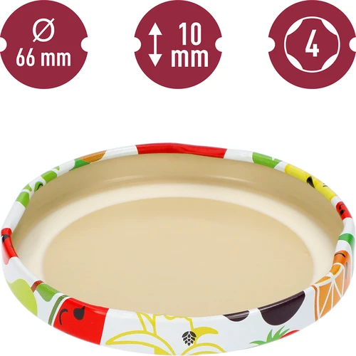 Užsukamas dangtelis fi 66/4 vaisiai - 10 vnt. - 4