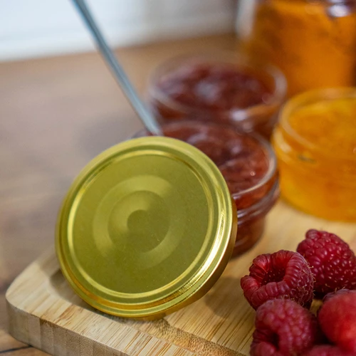 Užsukamas dangtelis fi 66, auksinis - 10 vnt. - 4