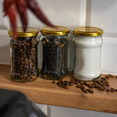 Užsukamas dangtelis fi 66, auksinis - 10 vnt. - 7