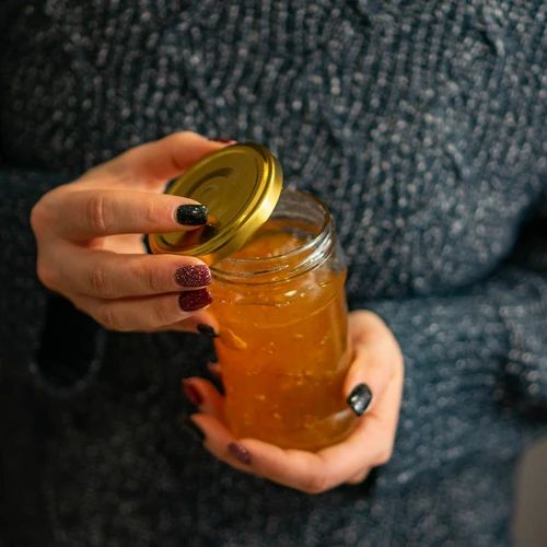 Užsukamas dangtelis fi 66, auksinis - 10 vnt. - 8