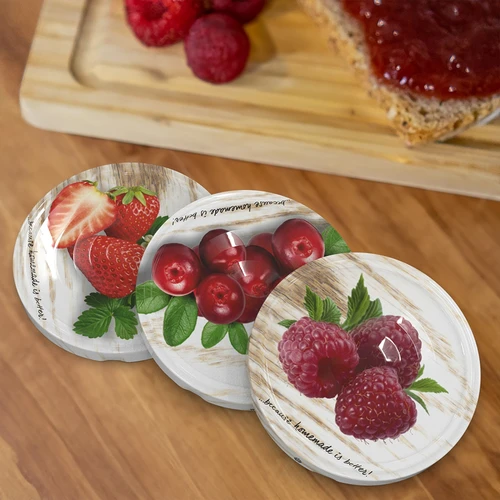 Užsukamas dangtelis fi 66, vaisių motyvas – 10 vnt. - 2