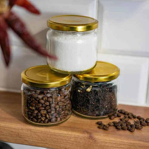 Užsukamas dangtelis fi 82/6 auksinis - 10 vnt. - 3