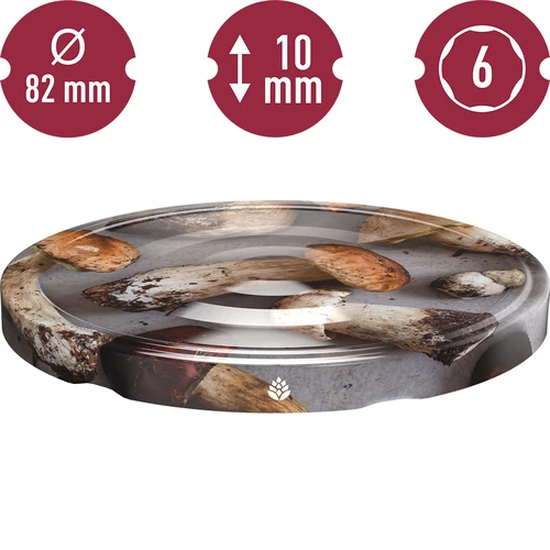 Užsukamas dangtelis fi 82/6 grybai 2 - 10 vnt. - 3