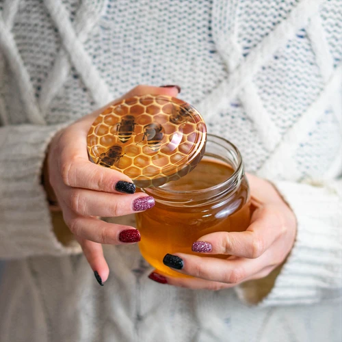 Užsukamas dangtelis fi 82/6 medus - 10 vnt. - 5