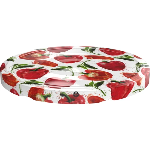 Užsukamas dangtelis fi 82/6 su paprikų piešiniais - 10 vnt. - 2