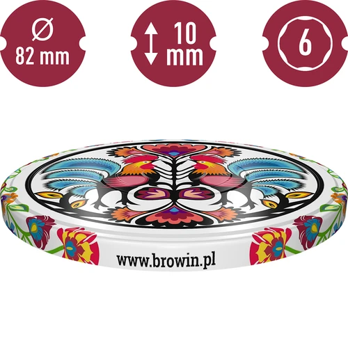 Užsukamas dangtelis Ø 82/6 Folk, 10 vnt. - 3