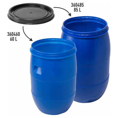 Užsukamas dangtis bačkėms su užveržiamu žiedu 60 ir 85 L, fi 33,5 cm - 3