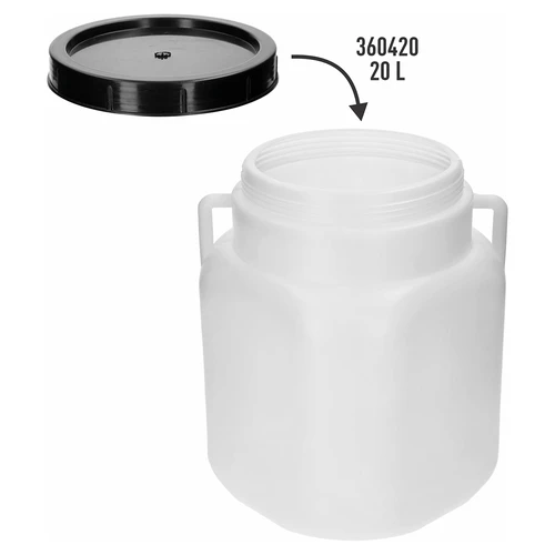 Užsukamas dangtis kvadratinei 20 l statinei, fi 19 cm - 3