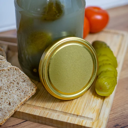 Užsukami dangteliai fi 100, auksiniai - 10 vnt. - 4