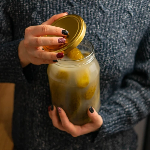 Užsukami dangteliai fi 100, auksiniai - 10 vnt. - 6