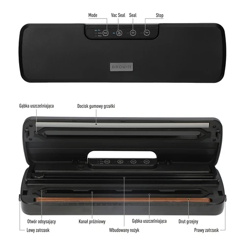 Vakuuminis pakavimo aparatas - daugiafunkcis, juodas - 8