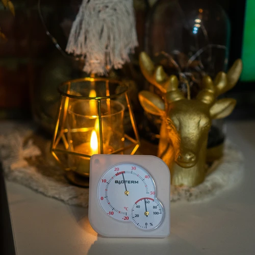 Vidaus bimetalinis termometras su higrometru (nuo -20 iki +50 °C), baltas - 5