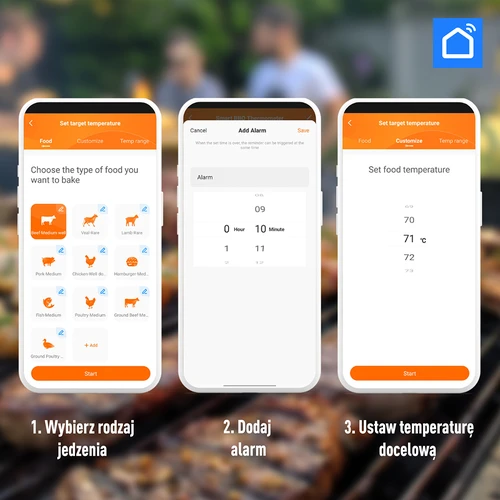Virtuvinis termometras su Bluetooth, 2 zondai - 10
