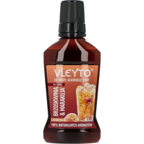 VLEYTO Brzoskwinia & Marakuja – esencja smakowa z naturalnymi aromatami, 250 ml  - 1 