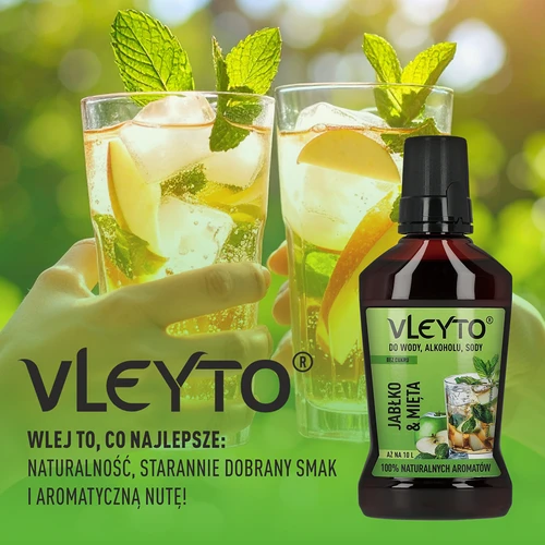 VLEYTO Mėta & Obuolys – skonio esencija su natūraliais aromatais, 250 ml - 6