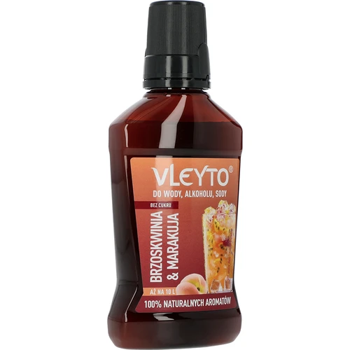 VLEYTO Persikas & Marakuja – skonio esencija su natūraliais aromatais, 250 ml - 3