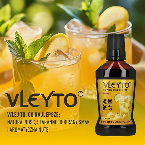 VLEYTO Pigwa & Miód – esencja smakowa z naturalnymi aromatami, 250 ml - 6