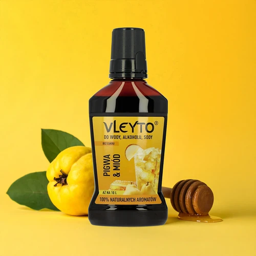 VLEYTO Pigwa & Miód – esencja smakowa z naturalnymi aromatami, 250 ml - 4