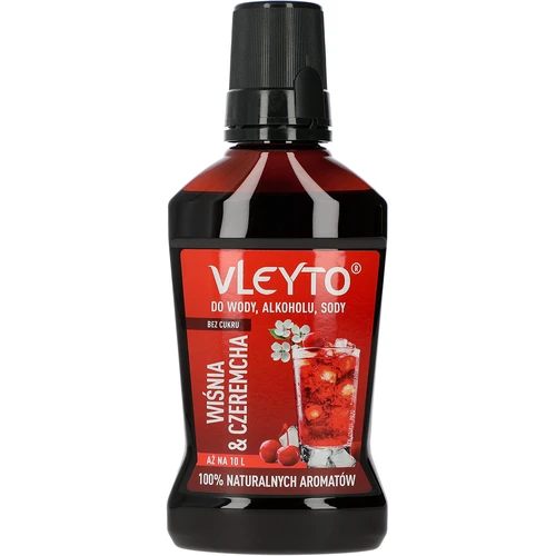 VLEYTO Wiśnia & Czeremcha – esencja smakowa z naturalnymi aromatami, 250 ml  - 1 