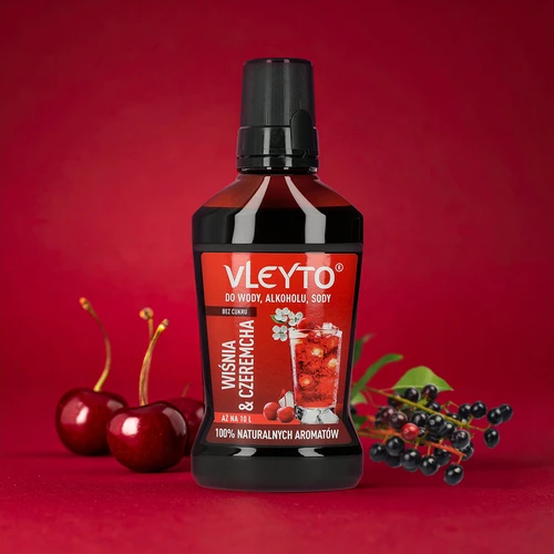VLEYTO Wiśnia & Czeremcha – esencja smakowa z naturalnymi aromatami, 250 ml - 4
