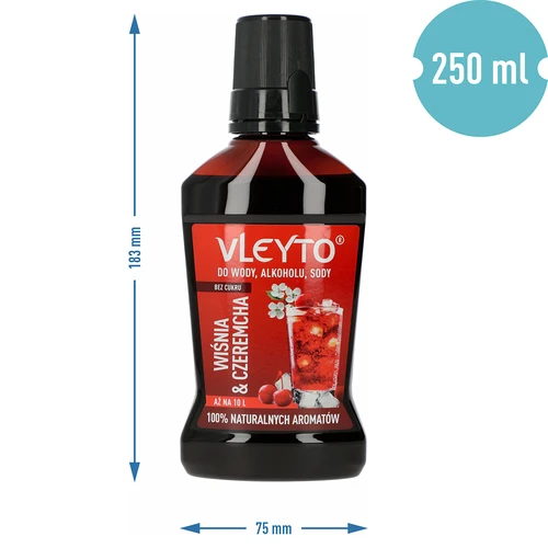 VLEYTO Wiśnia & Czeremcha – esencja smakowa z naturalnymi aromatami, 250 ml - 5
