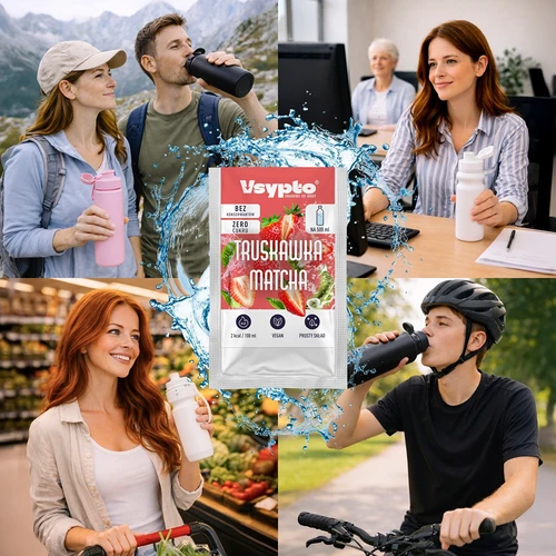 VSYPTO Braškė Matcha, 3 g - 7