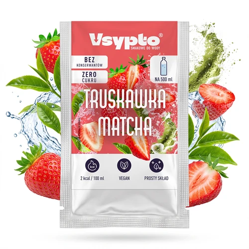 VSYPTO Braškė Matcha, 3 g