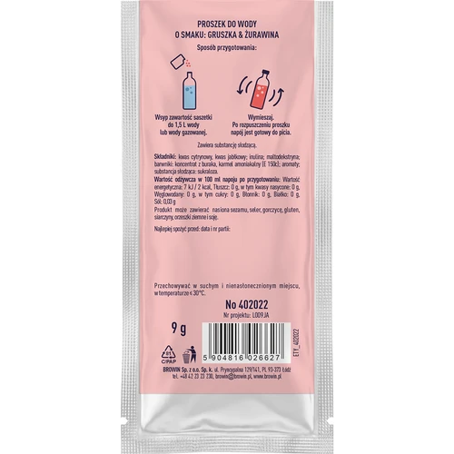 VSYPTO kriaušių ir spanguolių skonio, 9g - 3