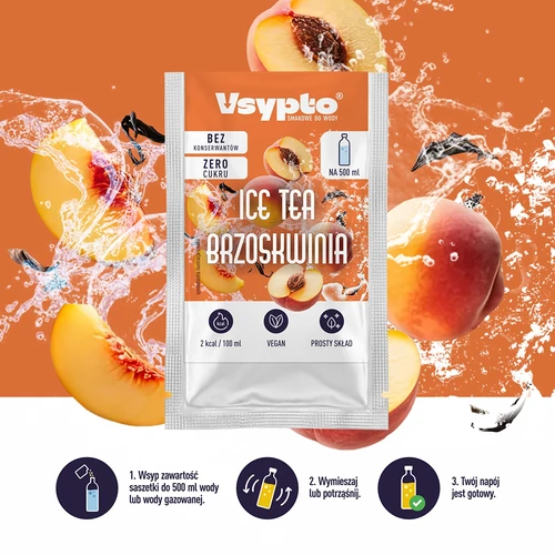 VSYPTO o smaku Ice Tea Brzoskwinia, 3g - 5