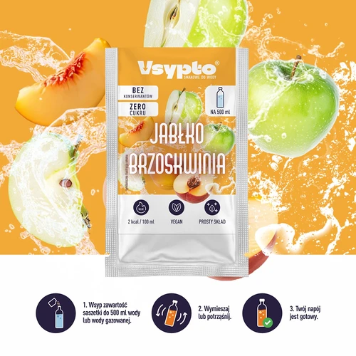 VSYPTO o smaku Jabłko Brzoskwinia, 3g - 5