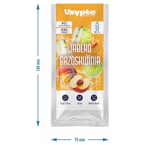 Vsypto o smaku Jabłko Brzoskwinia, 9g - 4