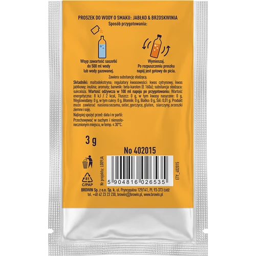 VSYPTO Obuolys-Persikas, 3 g - 3