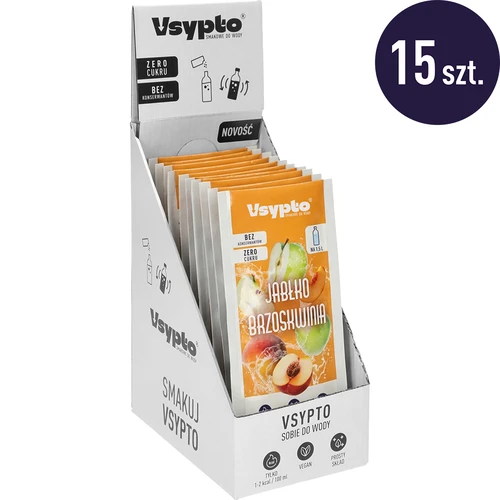 Vsypto Obuolys–persikas – rinkinys 15×9 g - 2
