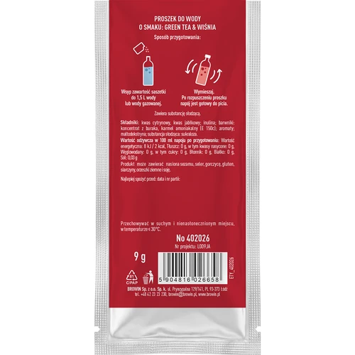 VSYPTO su žaliosios arbatos ir vyšnių skoniu, 9 g - 3