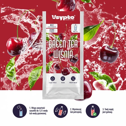 VSYPTO su žaliosios arbatos ir vyšnių skoniu, 9 g - 5