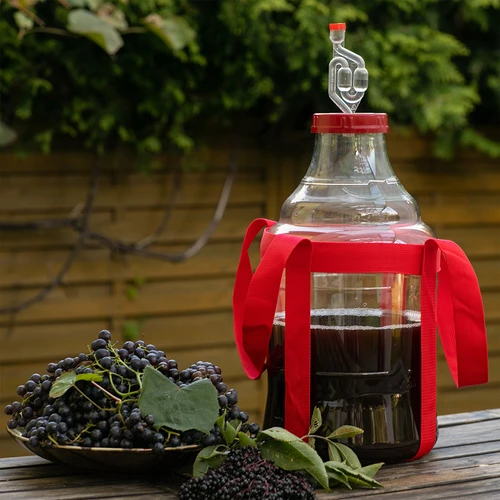 Vyno balionas, lengvas, nedūžtantis, su nešimo dirželiais, 15 l - 8