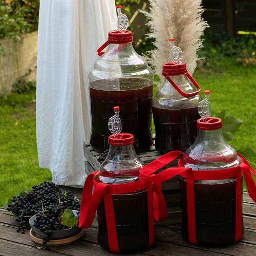 Vyno balionas, lengvas, nedūžtantis, su nešimo dirželiais, 15 l - 13