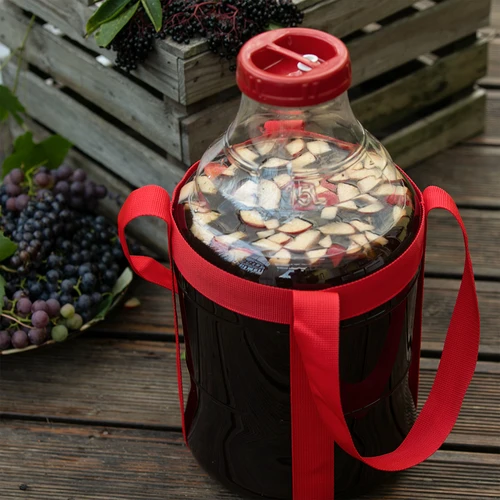 Vyno balionas, lengvas, nedūžtantis, su nešimo dirželiais, 15 l - 9