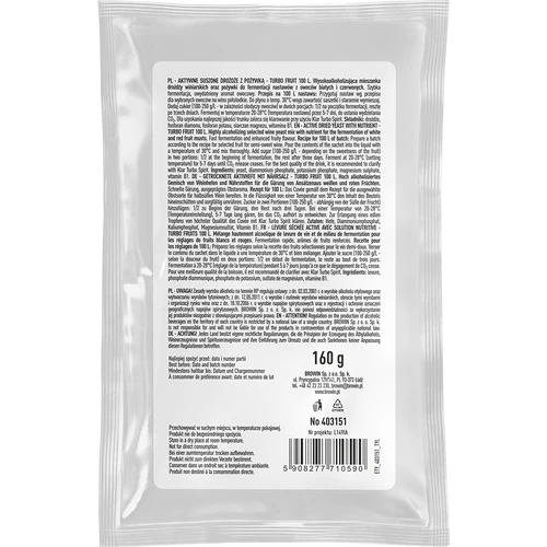 Vyno mielės Turbo Fruit 5-7 dienų 100 L - 2