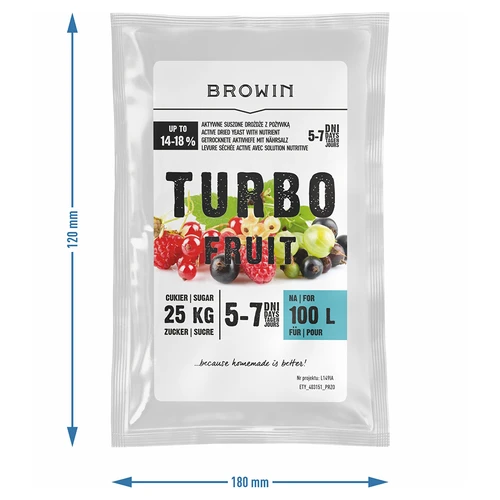 Vyno mielės Turbo Fruit 5-7 dienų 100 L - 3