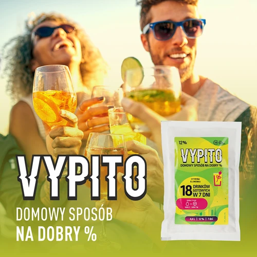 VYPITO 12%, pakelis 18 kokteilių - Citrina & laimas, 126 g - 6