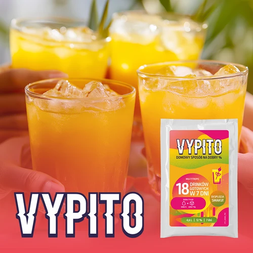 VYPITO 12 %, pakelis 18 kokteilių – Multitropic, 126 g - 6