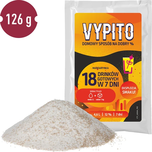 VYPITO 12 %, paketėlis 18 kokteilių - Mandarinas, 126 g - 3