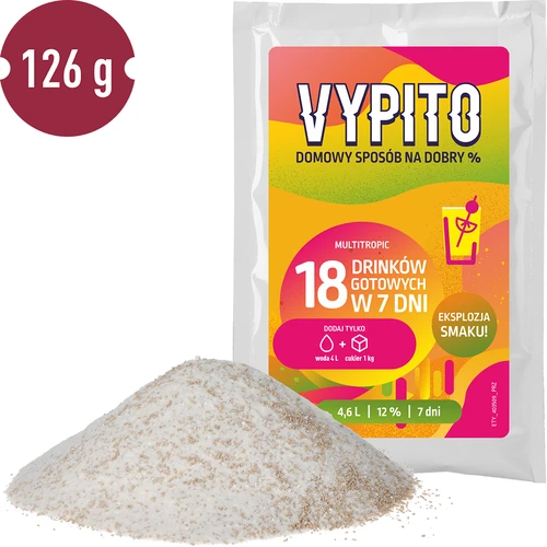 VYPITO 12%, saszetka na 18 drinków – Multitropic, 126g - 3