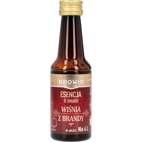 Vyšnių ir brendžio skonio esencija, 40 ml - skirta 4 L