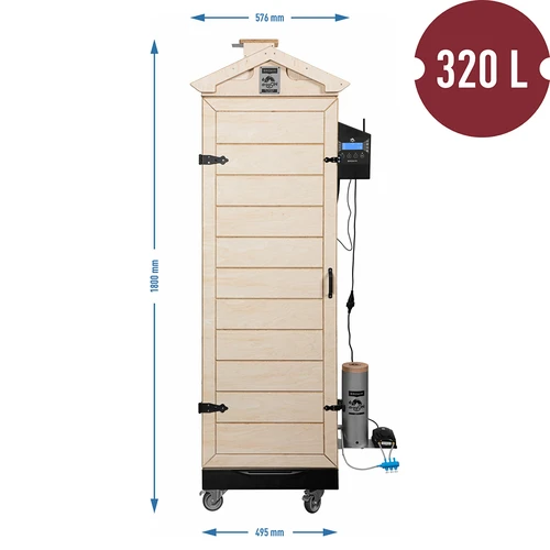 Wędzarnia dragON PLYWOOD NATURE – bezramowa, modułowa, ze sterownikiem Wi-Fi, 320L - 8
