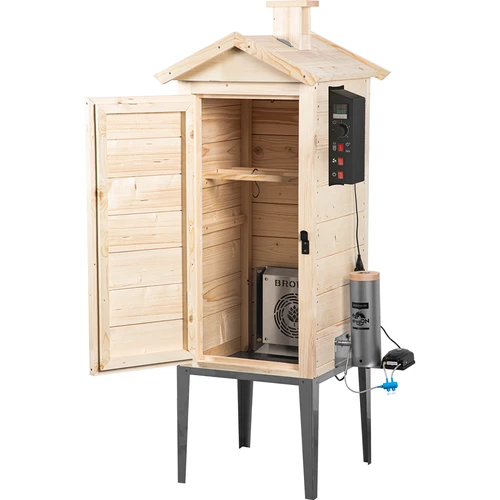 Wędzarnia ogrodowa drewniana 200 L – dragON Wood 100E z elektrycznym modułem grzejnym i sterownikiem - 2