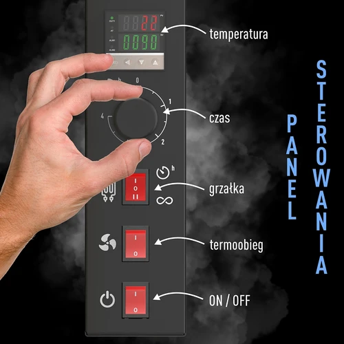 Wędzarnia ogrodowa drewniana 200 L – dragON Wood 100E z elektrycznym modułem grzejnym i sterownikiem - 5